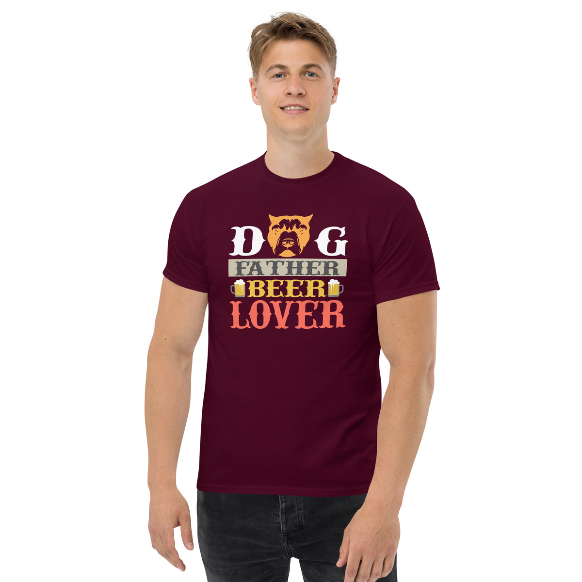 Dog father, beer lover, Men's classic tee