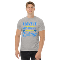 Load image into Gallery viewer, I love it when my wife lets me go fishing, Men&#39;s T-Shirt
