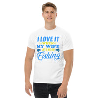 Load image into Gallery viewer, I love it when my wife lets me go fishing, Men&#39;s T-Shirt
