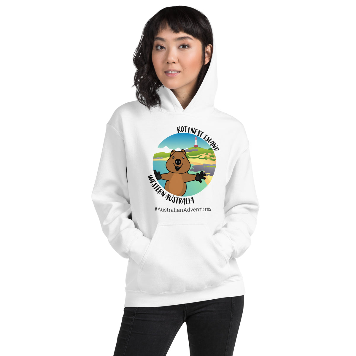 Rottnest Island Quokka, Unisex Hoodie