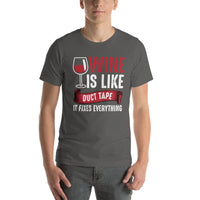 Load image into Gallery viewer, Wine is like duct tape, it fixes everything, Unisex t-shirt
