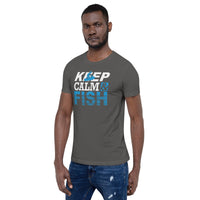 Load image into Gallery viewer, Keep calm and fish, Unisex t-shirt
