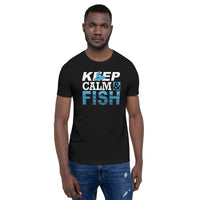 Load image into Gallery viewer, Keep calm and fish, Unisex t-shirt
