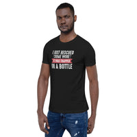 Load image into Gallery viewer, I just rescued some wine. It was trapped in a bottle. Unisex t-shirt
