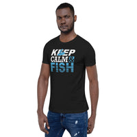 Load image into Gallery viewer, Keep calm and fish, Unisex t-shirt
