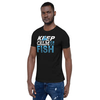 Load image into Gallery viewer, Keep calm and fish, Unisex t-shirt
