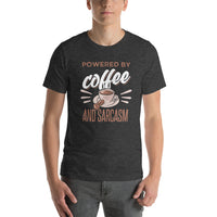 Load image into Gallery viewer, Powered by Coffee and Sarcasm, Unisex t-shirt
