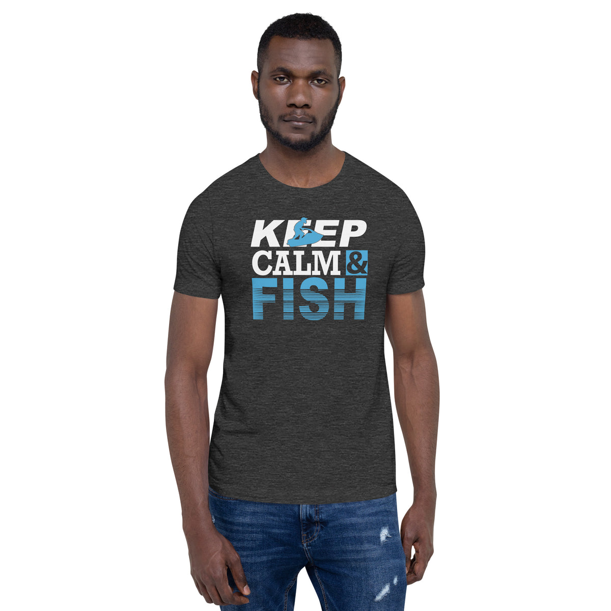 Keep calm and fish, Unisex t-shirt