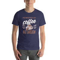 Load image into Gallery viewer, Powered by Coffee and Sarcasm, Unisex t-shirt
