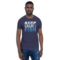 Load image into Gallery viewer, Keep calm and fish, Unisex t-shirt
