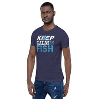 Load image into Gallery viewer, Keep calm and fish, Unisex t-shirt
