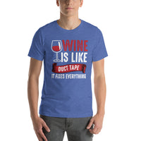 Load image into Gallery viewer, Wine is like duct tape, it fixes everything, Unisex t-shirt

