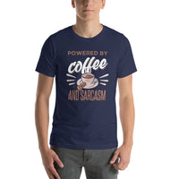 Load image into Gallery viewer, Powered by Coffee and Sarcasm, Unisex t-shirt
