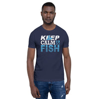 Load image into Gallery viewer, Keep calm and fish, Unisex t-shirt
