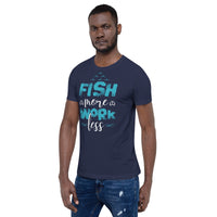 Load image into Gallery viewer, Fish more, work less, Unisex t-shirt
