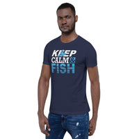 Load image into Gallery viewer, Keep calm and fish, Unisex t-shirt
