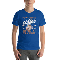 Load image into Gallery viewer, Powered by Coffee and Sarcasm, Unisex t-shirt
