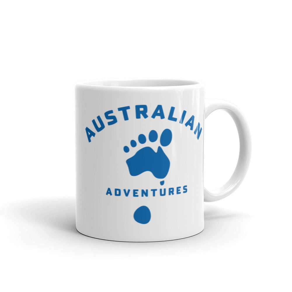 Australian Adventures White glossy mug