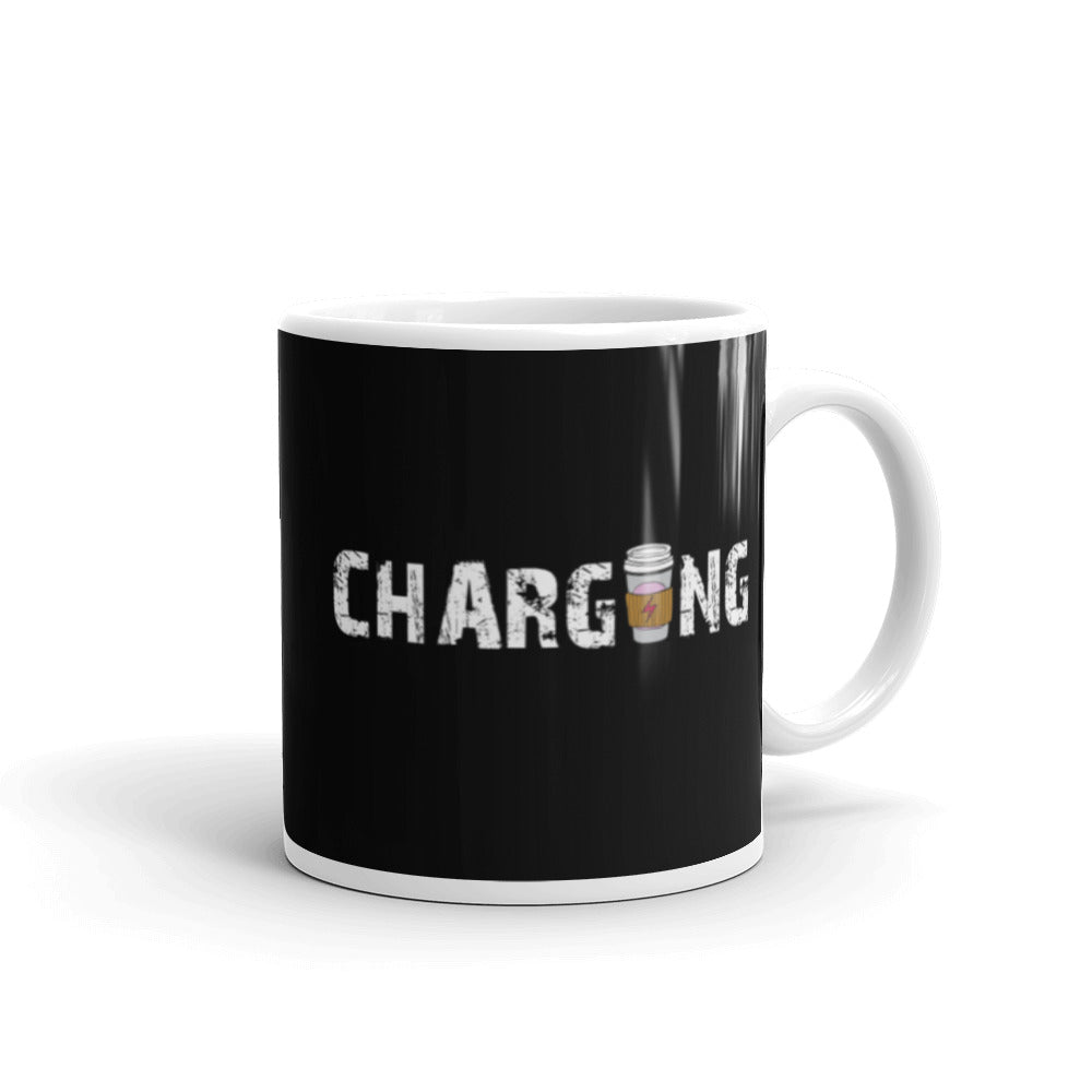 Charging, White glossy mug