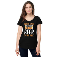 Load image into Gallery viewer, I work hard all week to put beer on the table, Women’s round neck tee
