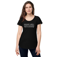 Load image into Gallery viewer, Drinks well with others. Women’s round neck tee
