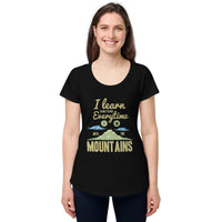 Load image into Gallery viewer, I learn something every time I go into the mountains, Women’s round neck tee
