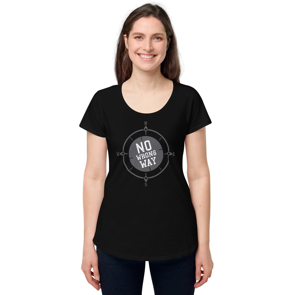 No wrong way, Women’s round neck tee