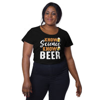 Load image into Gallery viewer, Know science, know beer, Women’s round neck tee
