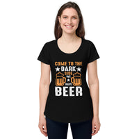 Load image into Gallery viewer, Come to the darkside, we have beer. Women’s round neck tee
