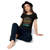 Load image into Gallery viewer, And then I realised adventures are the best way to learn, Women’s round neck tee

