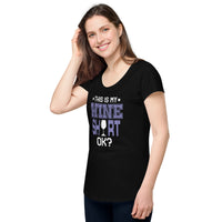 Load image into Gallery viewer, This is my wine shirt, ok? Women’s round neck tee
