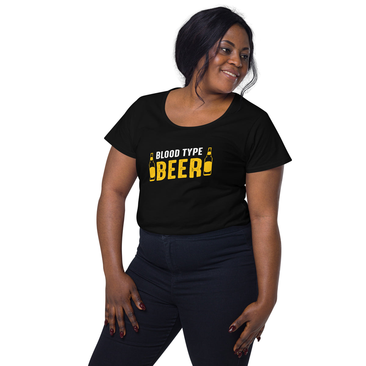 Blood type beer, Women’s round neck tee