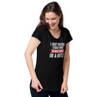 Load image into Gallery viewer, I just rescued some wine. It was trapped in a bottle. Women’s round neck tee
