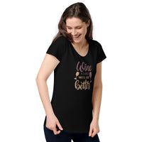 Load image into Gallery viewer, Wine a little, you&#39;ll feel better. Women’s round neck tee
