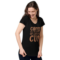 Load image into Gallery viewer, Coffee, all the goodness of life in a cup, Women’s round neck tee

