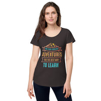 Load image into Gallery viewer, And then I realised adventures are the best way to learn, Women’s round neck tee
