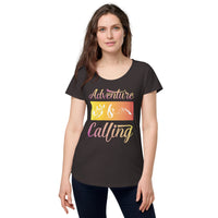 Load image into Gallery viewer, Adventure is calling, Women’s round neck tee
