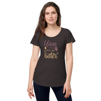 Load image into Gallery viewer, Wine a little, you&#39;ll feel better. Women’s round neck tee
