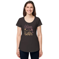 Load image into Gallery viewer, Wine a little, you&#39;ll feel better. Women’s round neck tee
