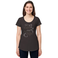 Load image into Gallery viewer, Keep calm and drink coffee, Women’s round neck tee
