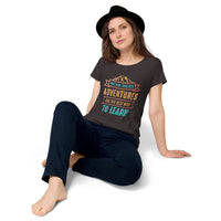 Load image into Gallery viewer, And then I realised adventures are the best way to learn, Women’s round neck tee
