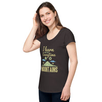 Load image into Gallery viewer, I learn something every time I go into the mountains, Women’s round neck tee

