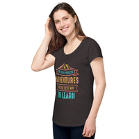Load image into Gallery viewer, And then I realised adventures are the best way to learn, Women’s round neck tee
