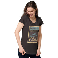 Load image into Gallery viewer, The best view comes after the hardest climb, Women’s round neck tee
