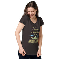 Load image into Gallery viewer, I learn something every time I go into the mountains, Women’s round neck tee
