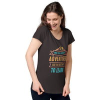 Load image into Gallery viewer, And then I realised adventures are the best way to learn, Women’s round neck tee
