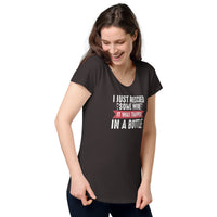 Load image into Gallery viewer, I just rescued some wine. It was trapped in a bottle. Women’s round neck tee
