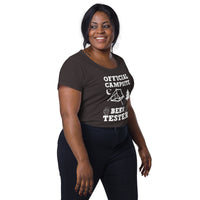 Load image into Gallery viewer, Official campsite beer tester. Women’s round neck tee
