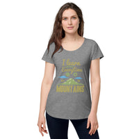 Load image into Gallery viewer, I learn something every time I go into the mountains, Women’s round neck tee
