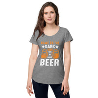Load image into Gallery viewer, Come to the darkside, we have beer. Women’s round neck tee
